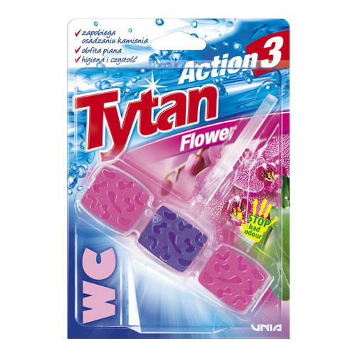 Kostka toaletowa do WC Tytan Action 3 Flower