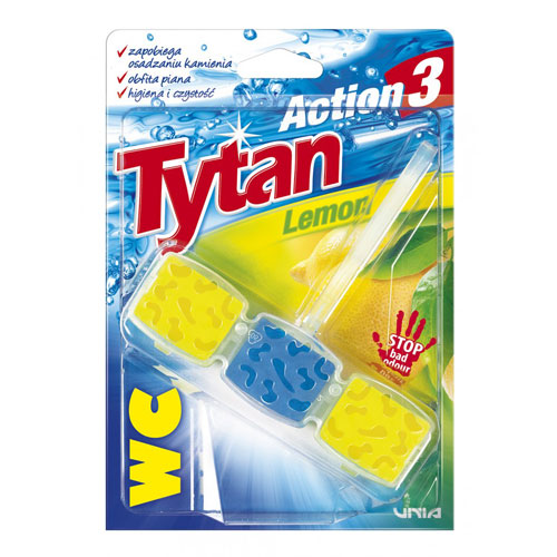Kostka toaletowa do WC Tytan Action 3 Lemon