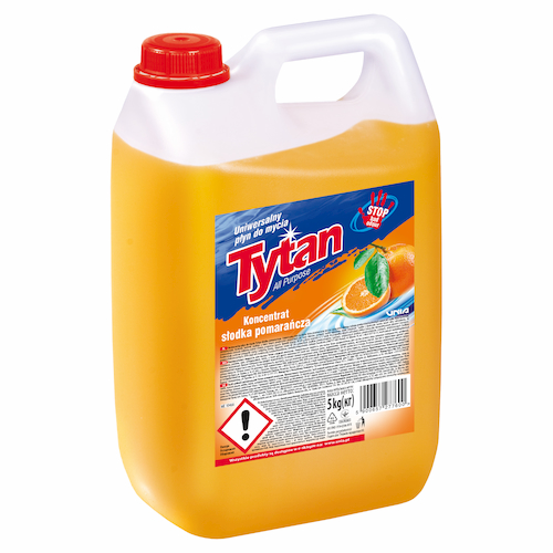 Uniwersalny płyn do mycia słodka pomarańcza Tytan koncentrat 5 kg
