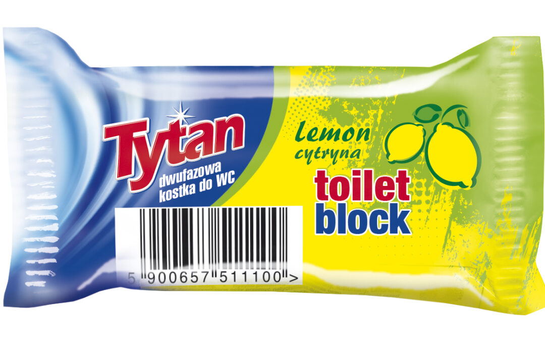 Dwufazowa kostka do WC Tytan cytrynowy zapas 40g (T511100)