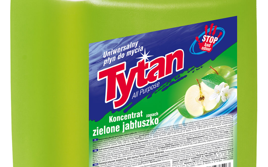 Uniwersalny płyn do mycia zielone jabłuszko Tytan koncentrat 5 kg (P27620)