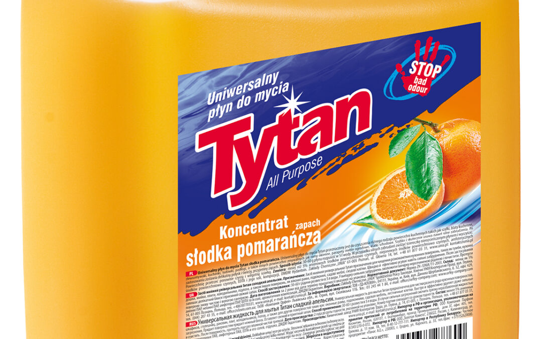 Uniwersalny płyn do mycia słodka pomarańcza Tytan koncentrat 5 kg (P27760)