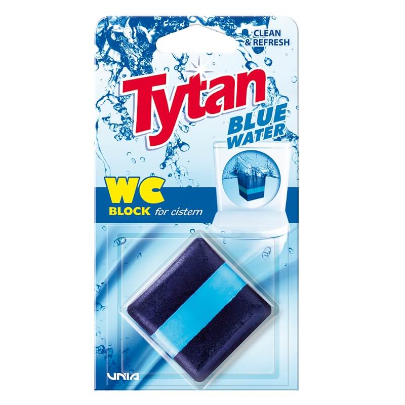 T53010 Kostka do spłuczki barwiąca wodę Tytan Blue Water 50g