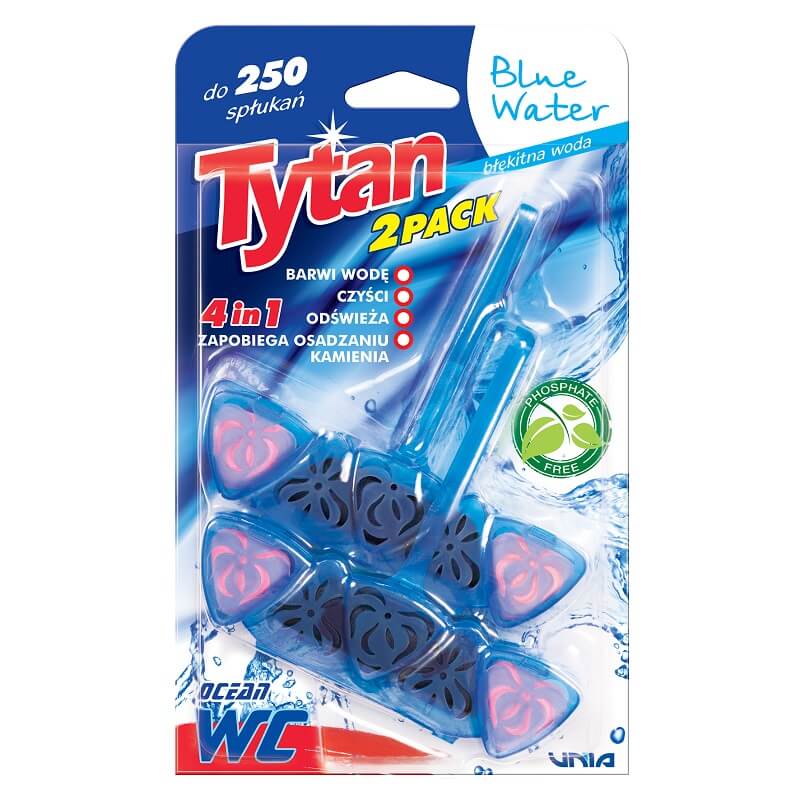 T51311 czterofunkcyjna zawieszka barwiąca wodę Tytan Blue Water 2x40g kwadrat (1)