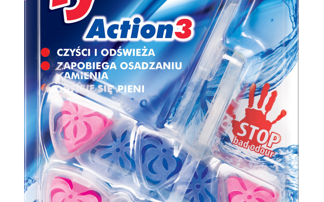 Kostka toaletowa do WC Tytan Action 3 Flower 2x40g