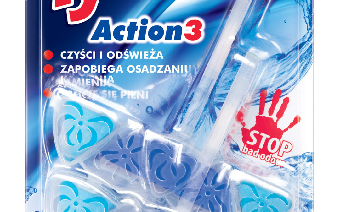 Kostka toaletowa do WC Tytan Action 3 Ocean 2x40g
