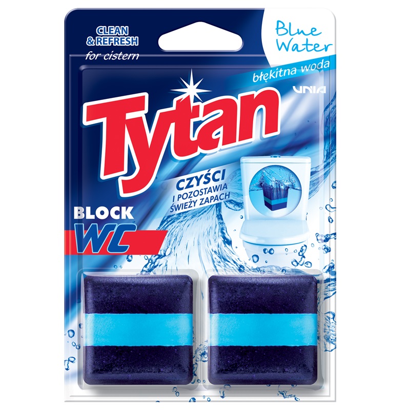 kostka krążek do spłuczki Tytan 2x50g blue water